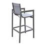 3_Marina 31" Gray Powder-Coated Outdoor Bar Stool more views