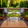 6_Marina 31" Gray Powder-Coated Outdoor Bar Stool more views