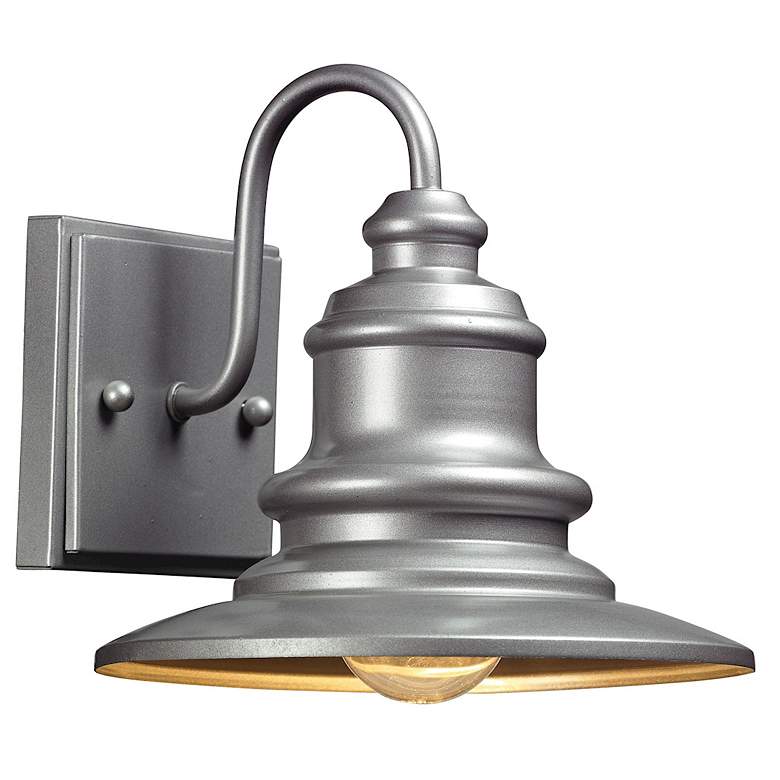 Image 1 Marina 8" High 1-Light Outdoor Sconce - Matte Silver