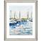Marina at Dusk 36"W x 44"H Coastal Framed Art
