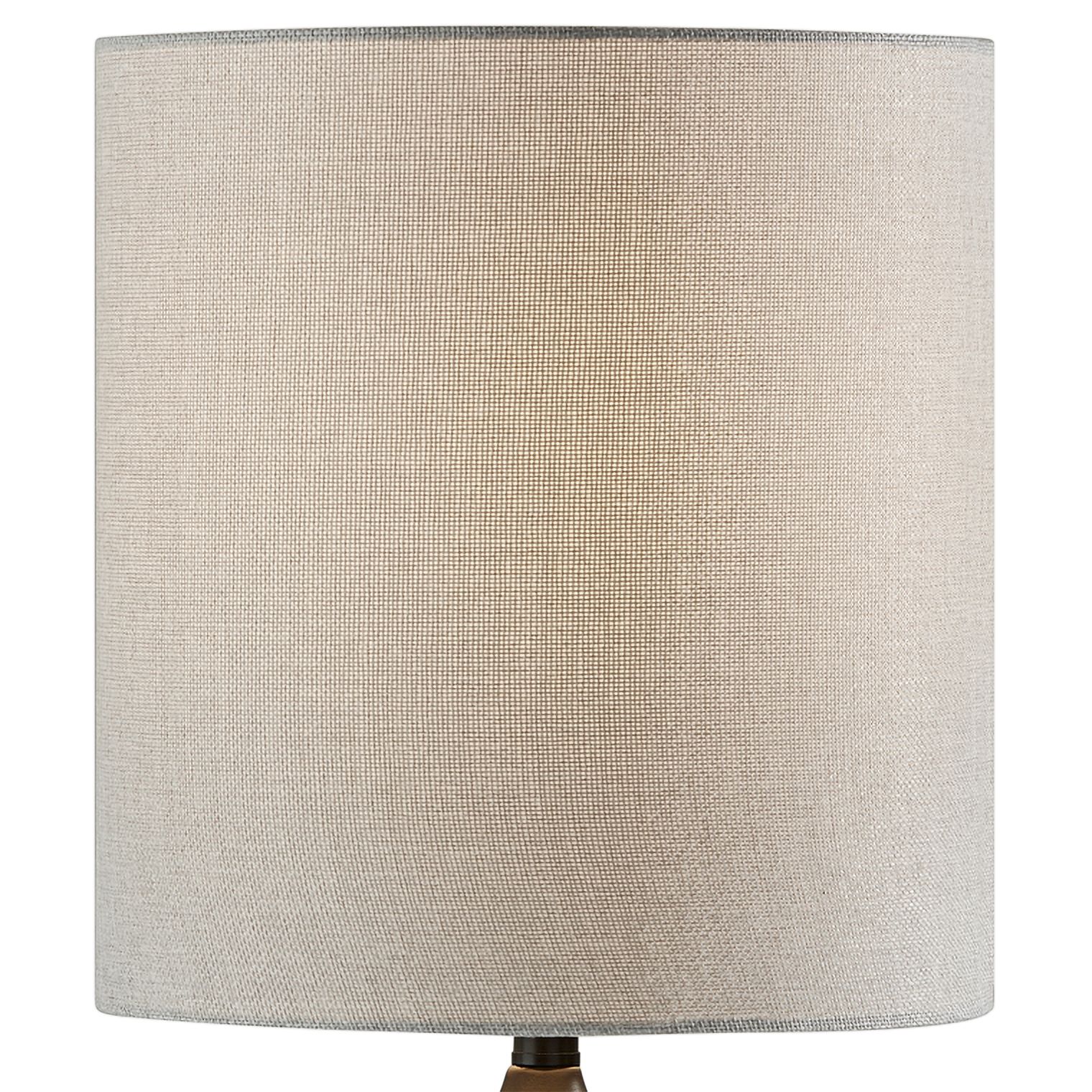 Image 2 Marina Black Rubberwood and Smoked Glass Tall Table Lamp more views