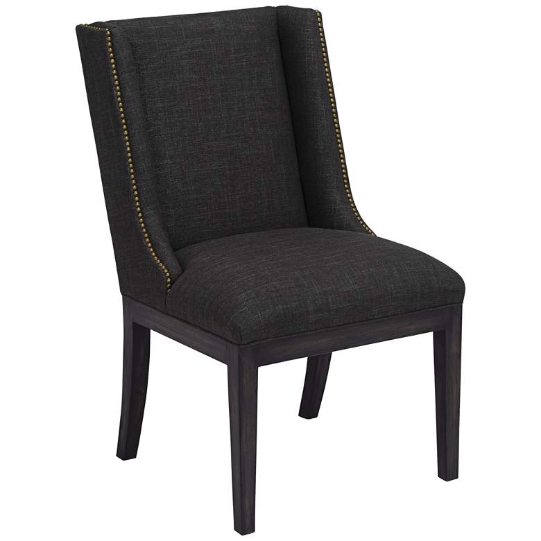 Image 1 Marina Charcoal Linen Dining Chair