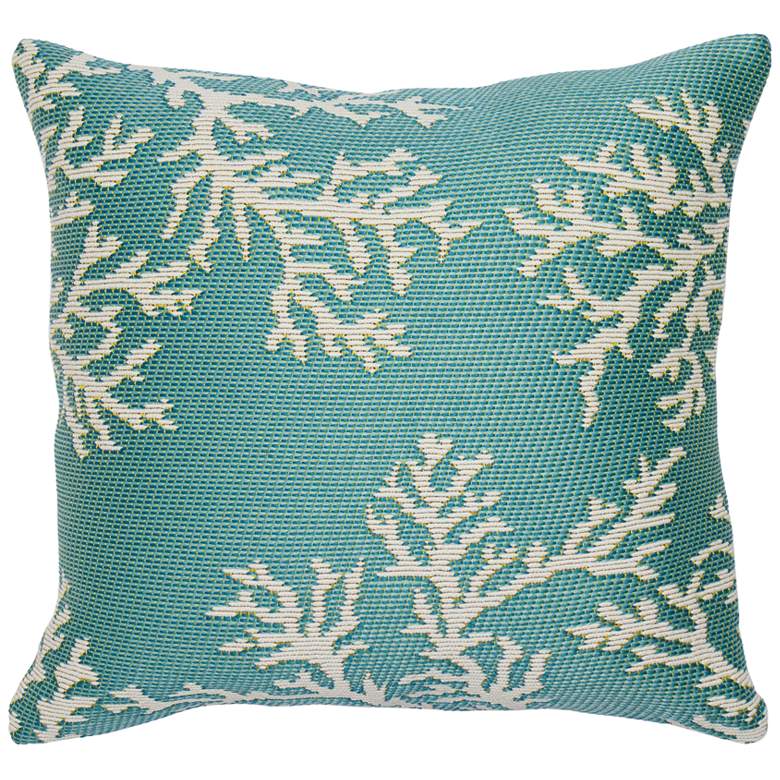 Image 1 Marina Coral Edge Pillow Aqua