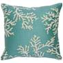 Marina Coral Edge Pillow Aqua