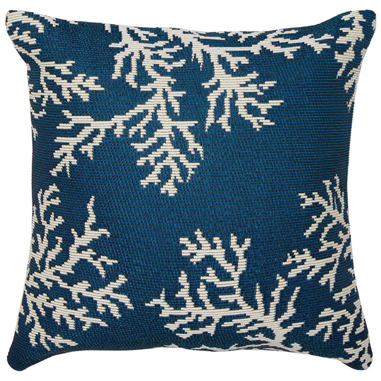 Image 1 Marina Coral Edge Pillow Navy