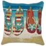 Marina Flip Flops Forever Pillow Blue