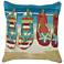Marina Flip Flops Forever Pillow Blue