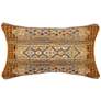 Marina Gold Tribal Stripe 18" x 12" Indoor-Outdoor Pillow