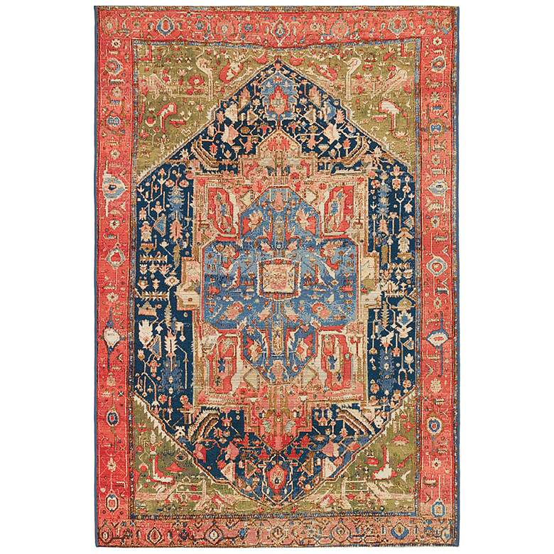 Image 2 Marina Heriz 808624 4'10"x7'6" Orange Outdoor Area Rug