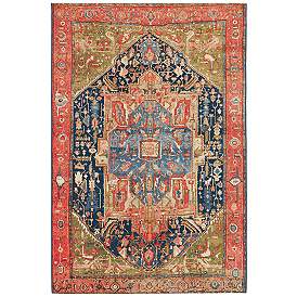 Image2 of Marina Heriz 808624 7'10"x9'10" Orange Outdoor Area Rug