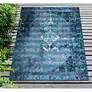Thumbnail1 of Marina Kermin 804303 3'3"x4'11" Blue Outdoor Area Rug