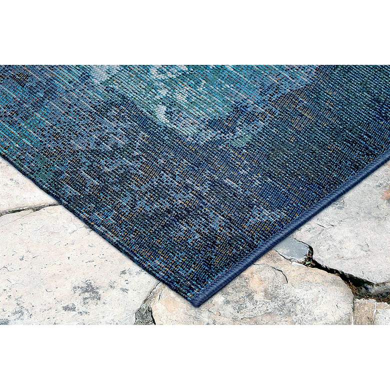 Image 3 Marina Kermin 804303 4'10"x7'6" Blue Outdoor Area Rug more views