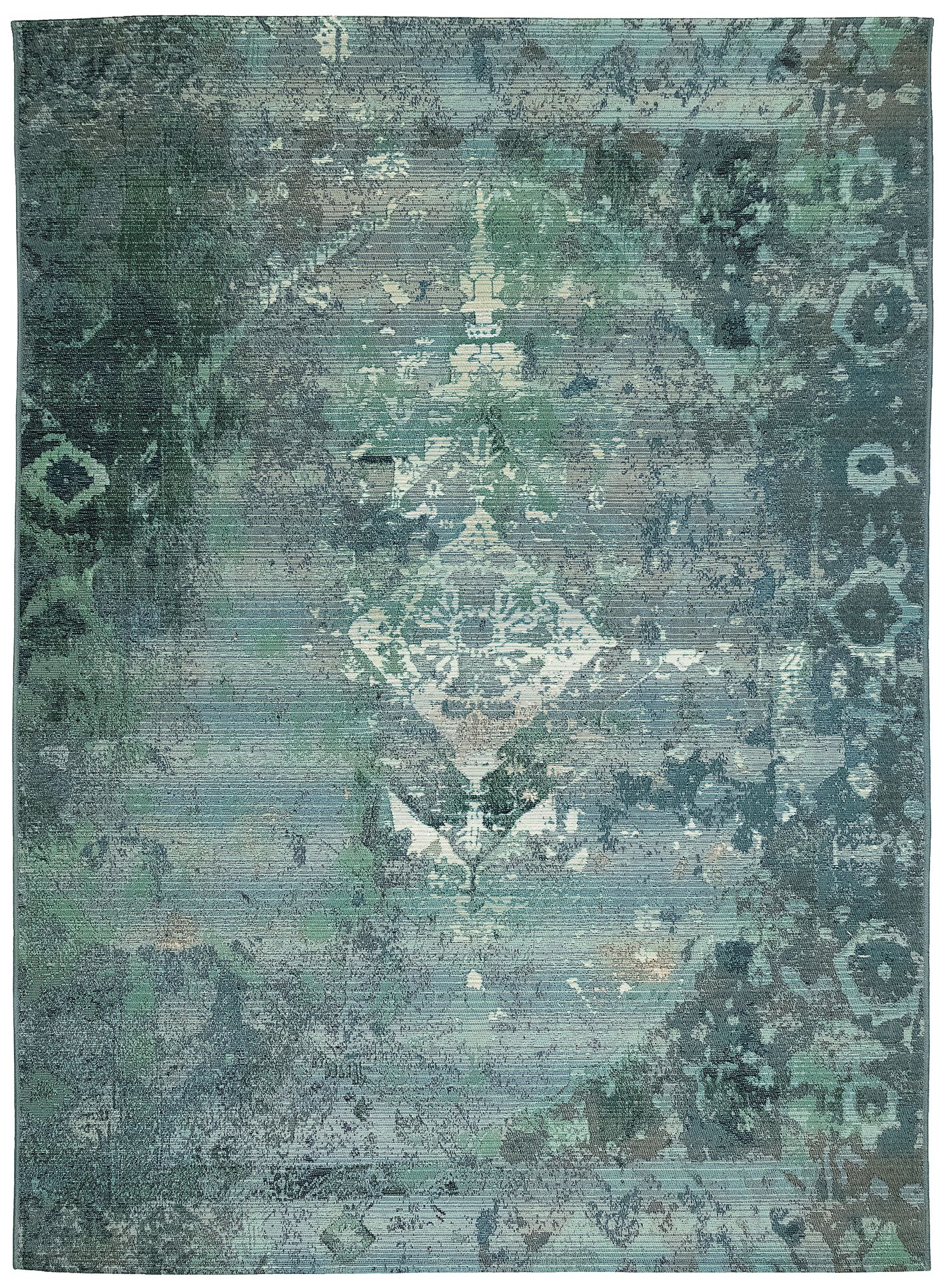 Thumbnail2 of Marina Kermin 804303 6'6"x9'3" Blue Outdoor Area Rug