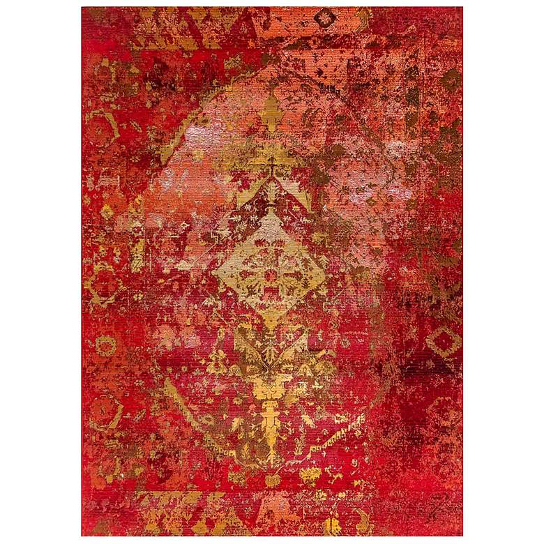 Image 1 Marina Kermin 804317 4&#39;10 inchx7&#39;6 inch Saffron Outdoor Area Rug