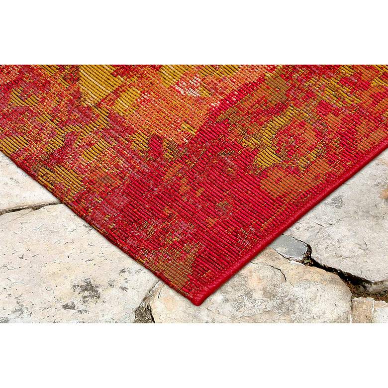 Image 2 Marina Kermin 804317 4&#39;10 inchx7&#39;6 inch Saffron Outdoor Area Rug more views