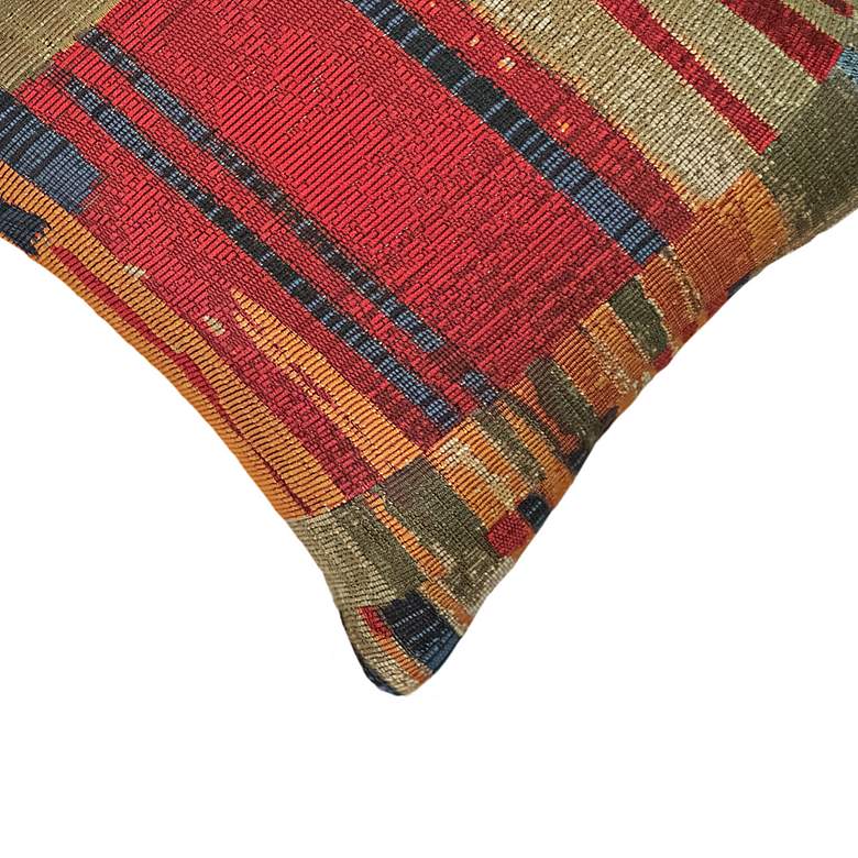 Image 4 Marina Paintbox Multi-Color 12"x18" Indoor-Outdoor Pillow more views