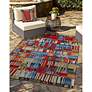 5_Marina Paintbox Multi-Color 18" Square Indoor-Outdoor Pillow more views