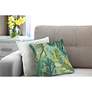 6_Marina Palm Border Leaf 18" Square Indoor-Outdoor Pillow more views