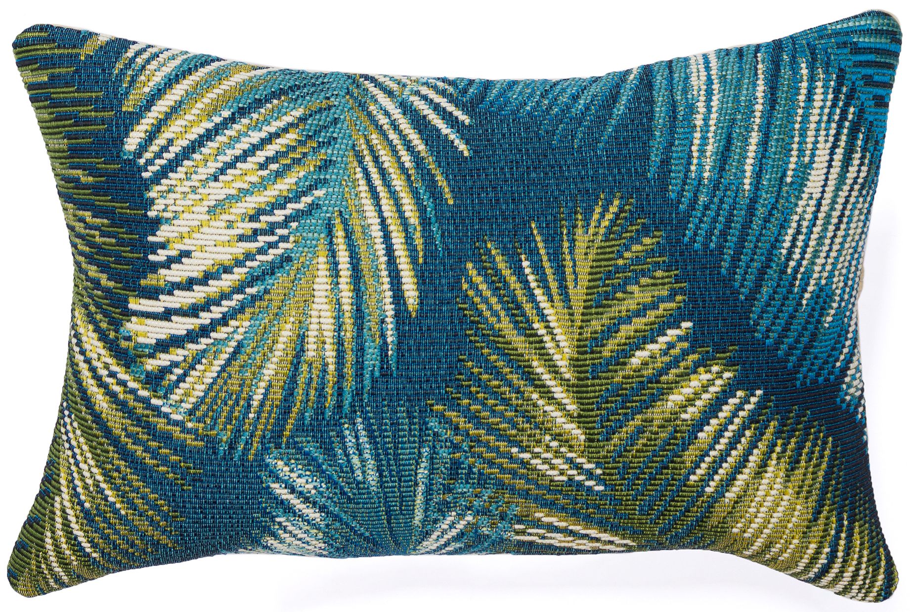 Image 2 Marina Palm Border Leaf 18" x 12" Indoor-Outdoor Pillow
