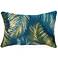 Marina Palm Border Leaf 18" x 12" Indoor-Outdoor Pillow