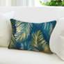 1_Marina Palm Border Leaf 18" x 12" Indoor-Outdoor Pillow