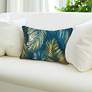 5_Marina Palm Border Leaf 18" x 12" Indoor-Outdoor Pillow more views