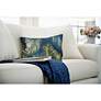 6_Marina Palm Border Leaf 18" x 12" Indoor-Outdoor Pillow more views