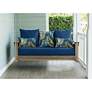 7_Marina Palm Border Leaf 18" x 12" Indoor-Outdoor Pillow more views