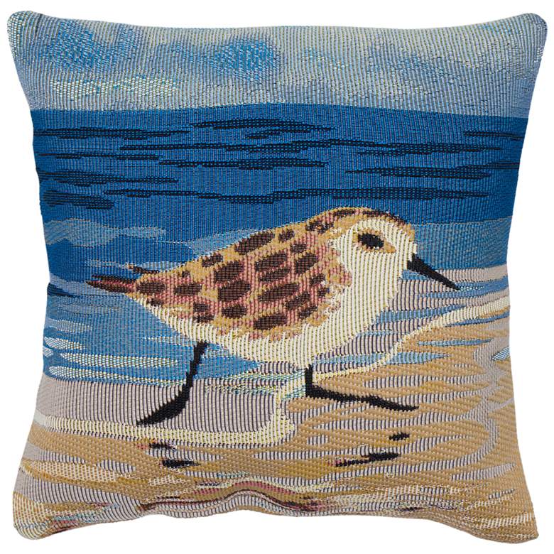 Image 1 Marina Running Sandpipers Pillow Sand