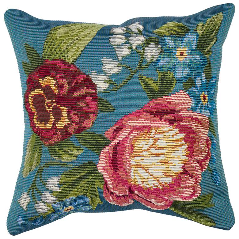 Image 1 Marina Secret Garden Pillow Aqua