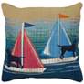 Marina See Spot Sail Pillow Blue
