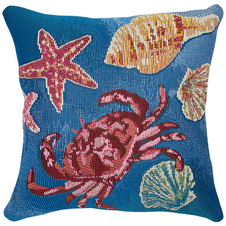 Image 1 Marina Shell We Dance Pillow Aqua