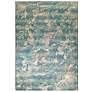 Thumbnail1 of Marina Stormy 810003 3'3"x4'11" Blue Outdoor Area Rug