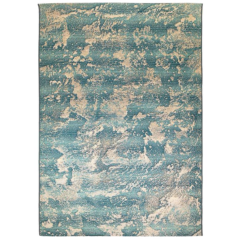 Image 1 Marina Stormy 810003 4'10"x7'6" Blue Outdoor Area Rug