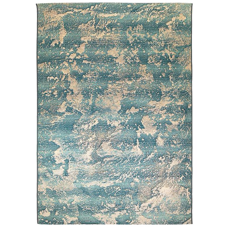 Image 1 Marina Stormy 810003 4&#39;10 inchx7&#39;6 inch Blue Outdoor Area Rug