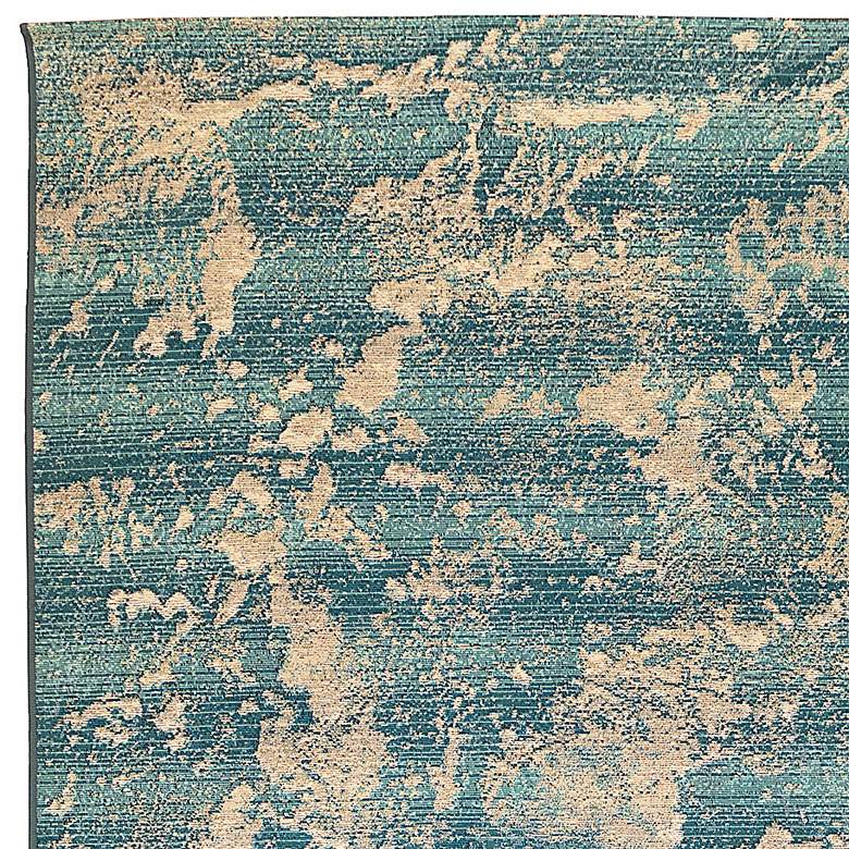 Image 2 Marina Stormy 810003 4&#39;10 inchx7&#39;6 inch Blue Outdoor Area Rug more views