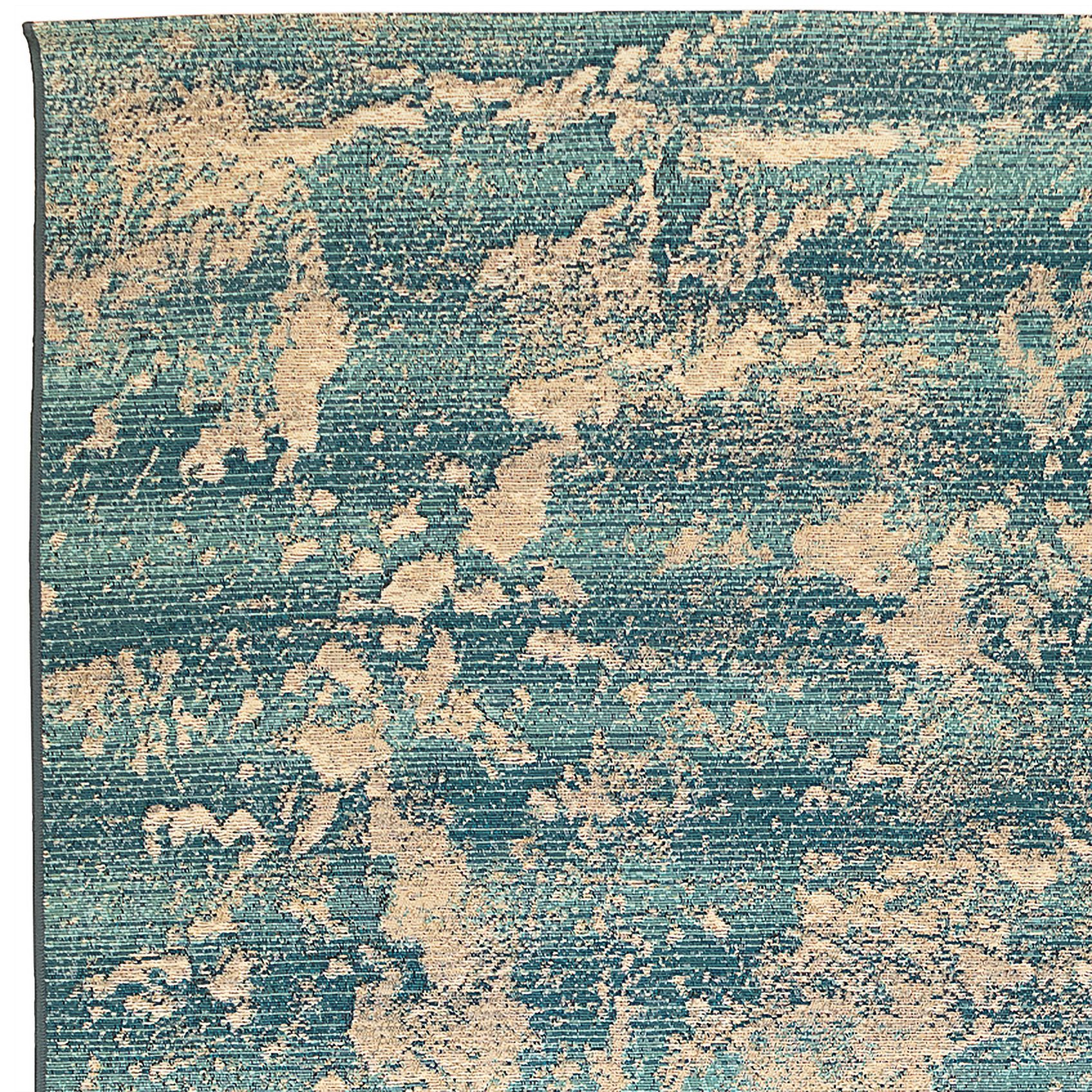 Thumbnail2 of Marina Stormy 810003 8'10"x11'9" Blue Outdoor Area Rug more views