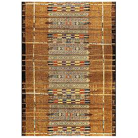 Image2 of Marina Tribal Stripe 805709 4'10"x7'6" Gold Outdoor Rug