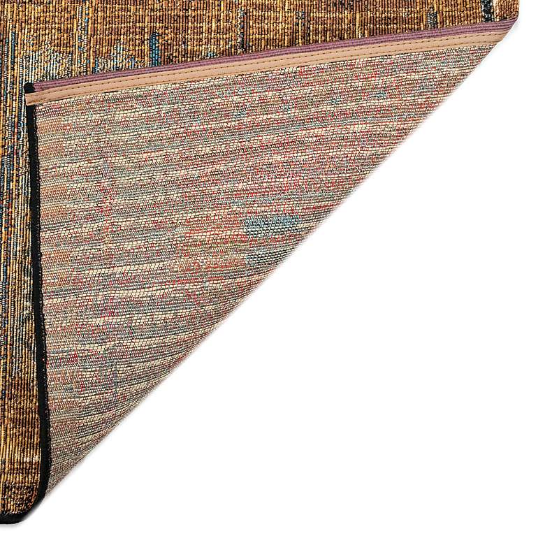 Image 3 Marina Tribal Stripe 805709 4'10"x7'6" Gold Outdoor Rug more views