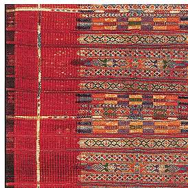 Image3 of Marina Tribal Stripe 805724 39"x59" Red Outdoor Area Rug more views