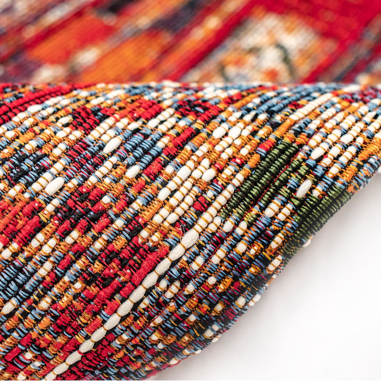 Marina Tribal Stripe 805724 6'6"x9'4" Red Outdoor Area Ru