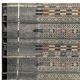 Image3 of Marina Tribal Stripe 805748 31"x51" Black Outdoor Area Rug more views