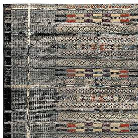 Image3 of Marina Tribal Stripe 805748 4'10"x7'6" Black Outdoor Rug more views