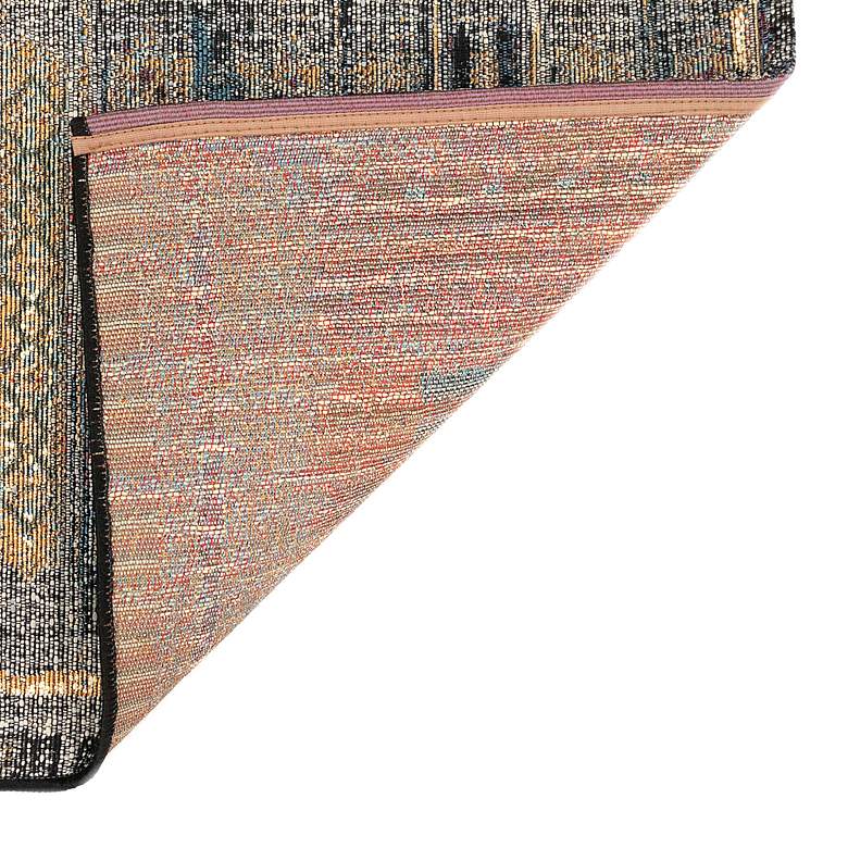 Image 7 Marina Tribal Stripe 805748 4'10"x7'6" Black Outdoor Rug more views