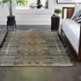 Thumbnail1 of Marina Tribal Stripe 805748 6'6"x9'4" Black Outdoor Area