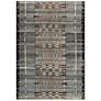 Thumbnail2 of Marina Tribal Stripe 805748 7'10"x9'10" Black Outdoor Rug