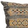 Marina Tribal Stripe Black 18" Square Indoor-Outdoor Pillow