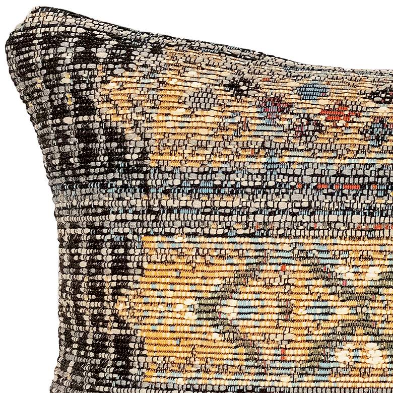Image 3 Marina Tribal Stripe Black 18" x 12" Indoor-Outdoor Pillow more views