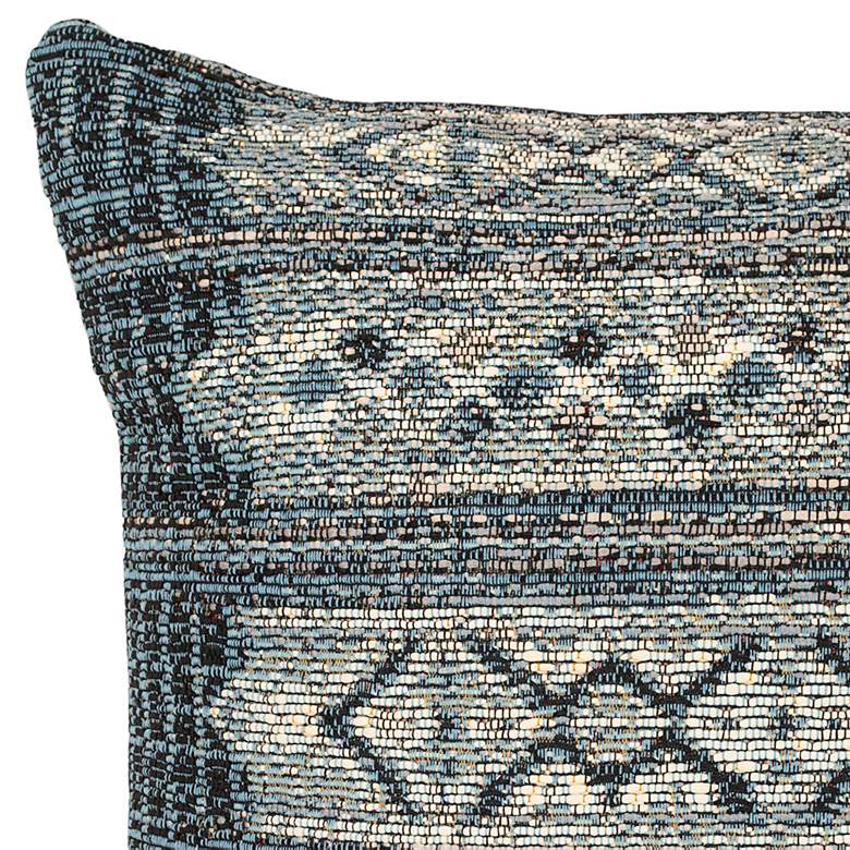 Image 3 Marina Tribal Stripe Denim 18 inch Square Indoor-Outdoor Pillow more views