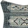 Marina Tribal Stripe Denim 18" x 12" Indoor-Outdoor Pillow